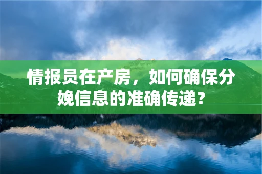 情报员在产房，如何确保分娩信息的准确传递？