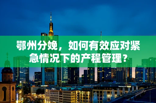 鄂州分娩，如何有效应对紧急情况下的产程管理？