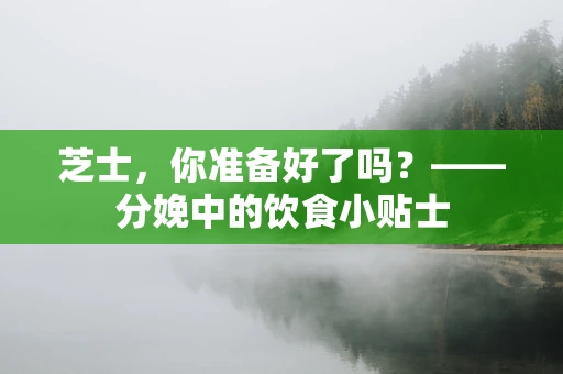 芝士，你准备好了吗？——分娩中的饮食小贴士