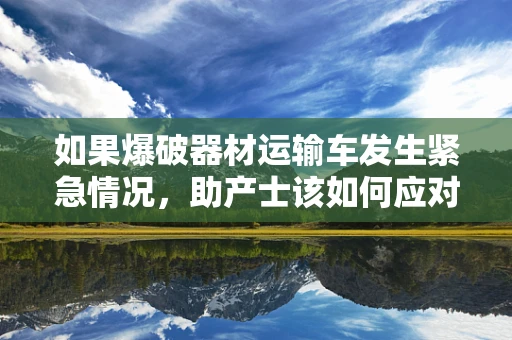 如果爆破器材运输车发生紧急情况，助产士该如何应对？