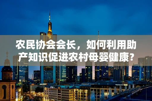 农民协会会长，如何利用助产知识促进农村母婴健康？