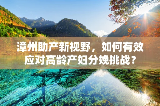 漳州助产新视野，如何有效应对高龄产妇分娩挑战？