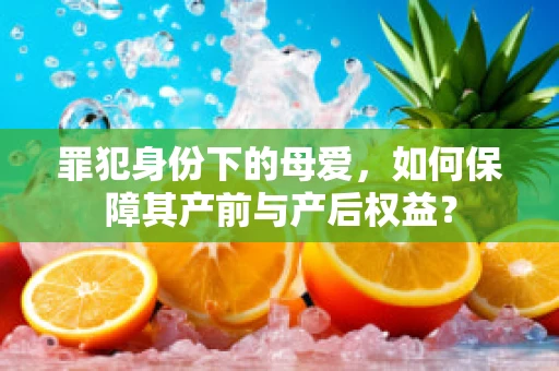 罪犯身份下的母爱，如何保障其产前与产后权益？